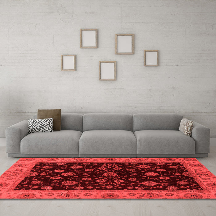 Modern Red Washable Rugs