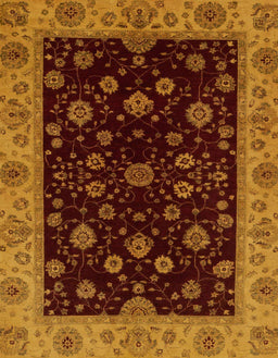Abstract Dark Red Modern Rug, abs490