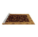 Sideview of Machine Washable Abstract Brown Modern Rug, wshabs490brn