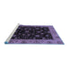 Sideview of Machine Washable Abstract Blue Modern Rug, wshabs490blu