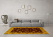 Machine Washable Abstract Yellow Modern Rug in a Living Room, wshabs490yw