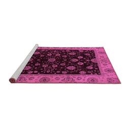 Sideview of Machine Washable Abstract Purple Modern Area Rugs, wshabs490pur