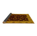 Sideview of Abstract Yellow Modern Rug, abs490yw