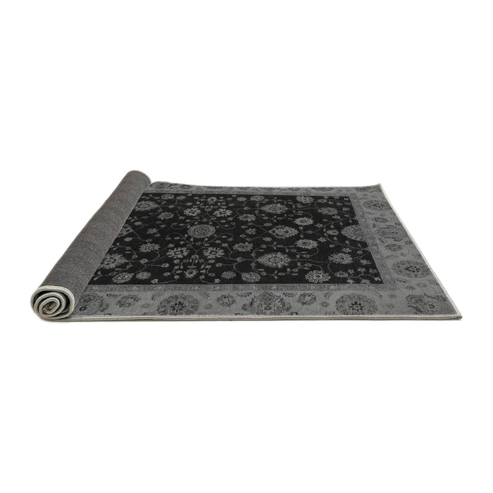 Sideview of Abstract Gray Modern Rug, abs490gry