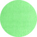 Round Solid Emerald Green Modern Rug, abs4910emgrn