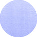 Round Machine Washable Solid Blue Modern Rug, wshabs4910blu