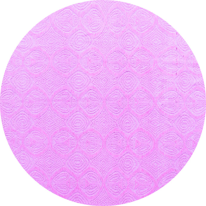 Round Solid Purple Modern Rug, abs4910pur