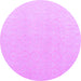 Round Solid Purple Modern Rug, abs4910pur