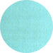 Round Solid Light Blue Modern Rug, abs4910lblu