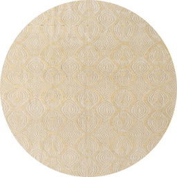 Round Machine Washable Abstract Brown Sugar Brown Rug, wshabs4910