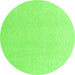 Round Solid Green Modern Rug, abs4910grn