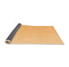 Sideview of Solid Orange Modern Rug, abs4910org