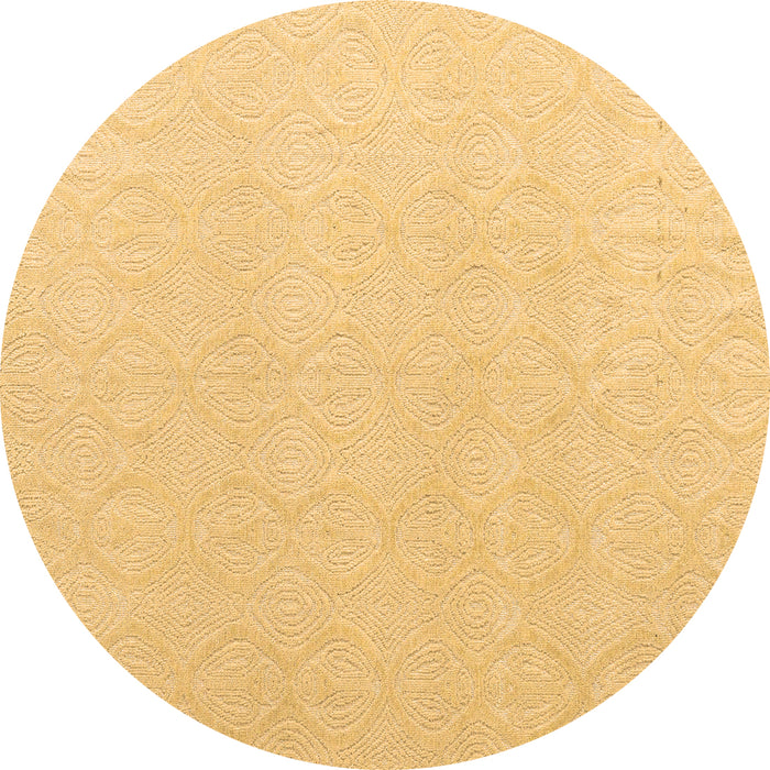 Round Machine Washable Solid Brown Modern Rug, wshabs4910brn