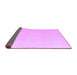 Sideview of Solid Purple Modern Rug, abs4910pur