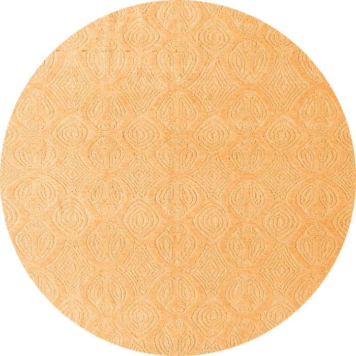 Round Solid Orange Modern Rug, abs4910org