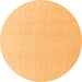 Round Solid Orange Modern Rug, abs4910org