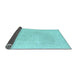 Sideview of Solid Light Blue Modern Rug, abs4910lblu