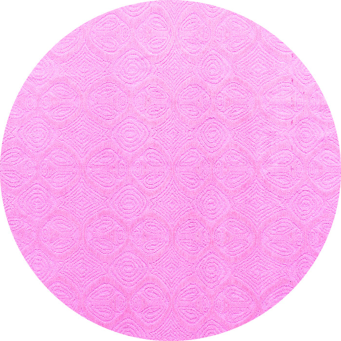 Round Solid Pink Modern Rug, abs4910pnk
