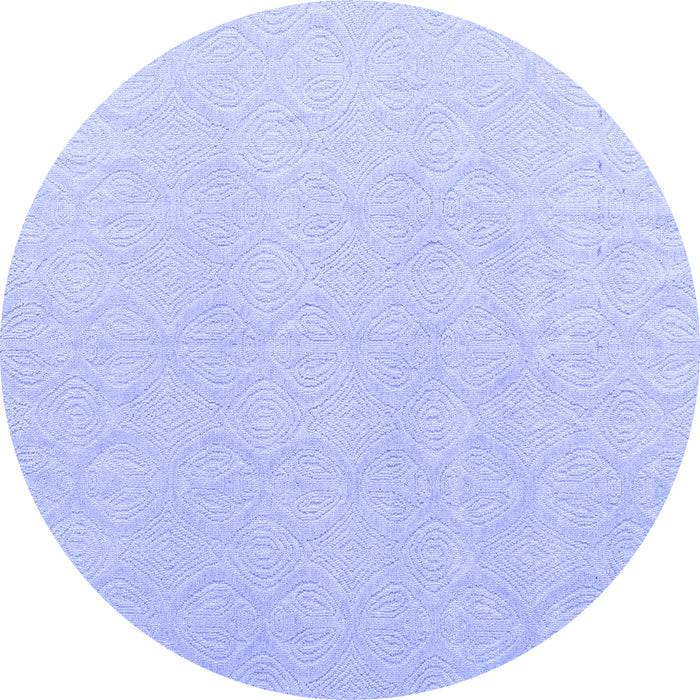 Round Solid Blue Modern Rug, abs4910blu