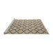 Sideview of Machine Washable Abstract Dark Almond Brown Rug, wshabs4911