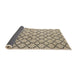 Sideview of Abstract Dark Almond Brown Trellis Rug, abs4911