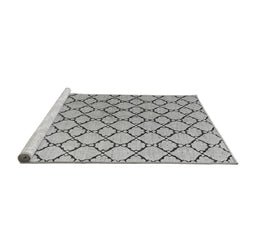 Sideview of Machine Washable Terrilis Gray Contemporary Rug, wshabs4911gry