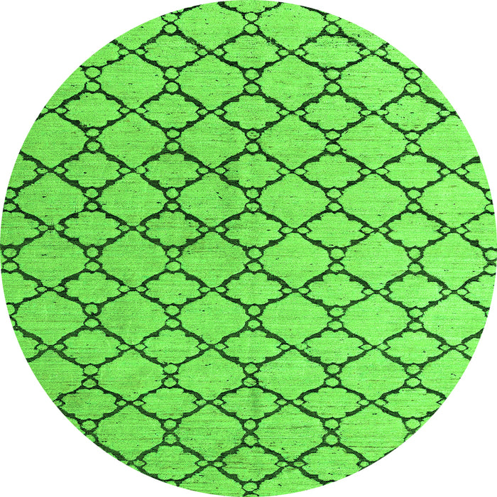Round Terrilis Green Contemporary Rug, abs4911grn