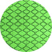 Round Terrilis Green Contemporary Rug, abs4911grn