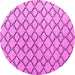 Round Terrilis Pink Contemporary Rug, abs4911pnk