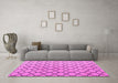Machine Washable Terrilis Pink Contemporary Rug in a Living Room, wshabs4911pnk