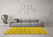 Machine Washable Terrilis Yellow Contemporary Rug in a Living Room, wshabs4911yw