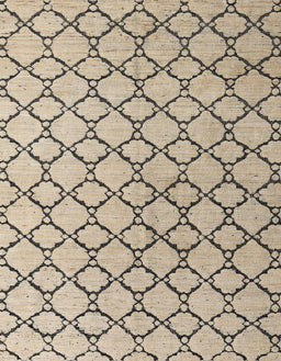 Abstract Dark Almond Brown Trellis Rug, abs4911