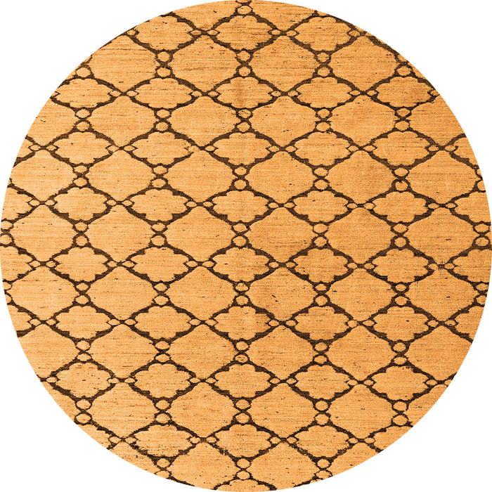 Round Terrilis Orange Contemporary Rug, abs4911org