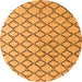 Round Terrilis Orange Contemporary Rug, abs4911org