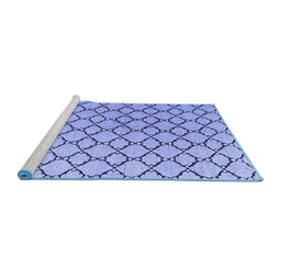 Sideview of Machine Washable Terrilis Blue Contemporary Rug, wshabs4911blu