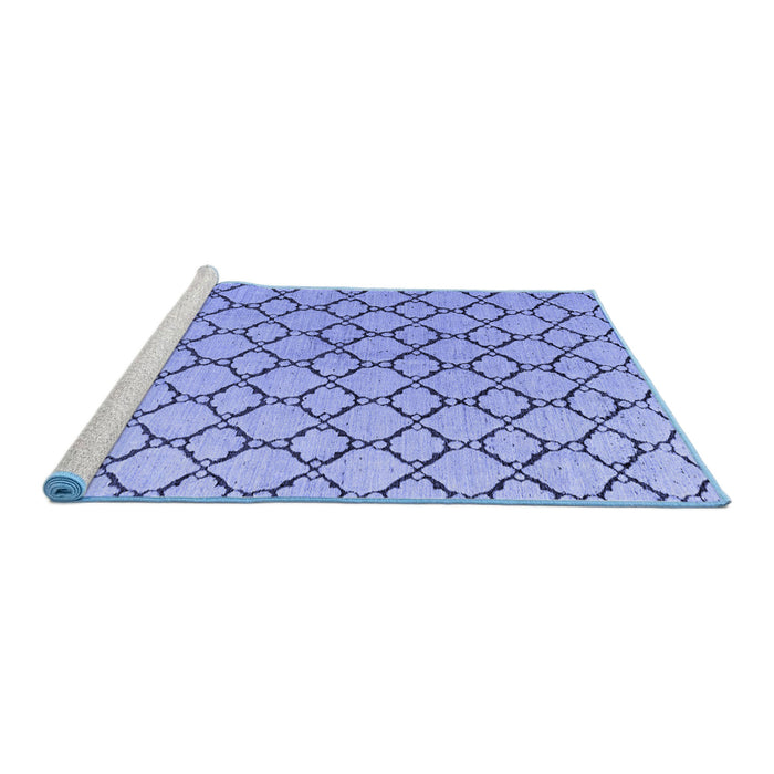 Sideview of Machine Washable Terrilis Blue Contemporary Rug, wshabs4911blu