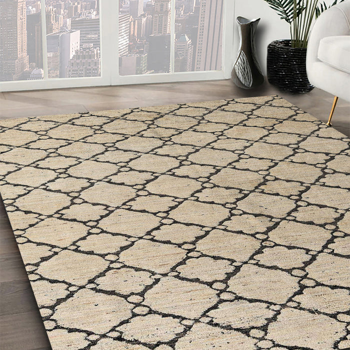 Machine Washable Abstract Dark Almond Brown Rug in a Family Room, wshabs4911