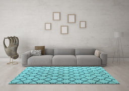 Machine Washable Terrilis Light Blue Contemporary Rug in a Living Room, wshabs4911lblu