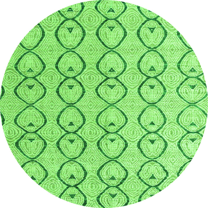 Round Solid Green Modern Rug, abs4912grn