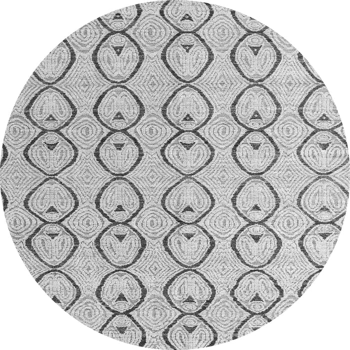 Round Solid Gray Modern Rug, abs4912gry