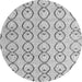 Round Solid Gray Modern Rug, abs4912gry