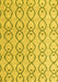 Machine Washable Solid Yellow Modern Rug, wshabs4912yw