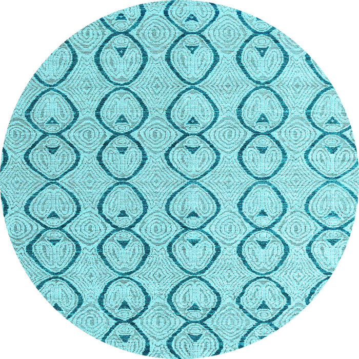 Round Solid Light Blue Modern Rug, abs4912lblu