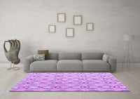 Machine Washable Solid Purple Modern Rug, wshabs4912pur