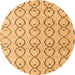 Round Solid Orange Modern Rug, abs4912org