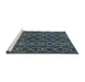 Sideview of Machine Washable Abstract Light Slate Gray Rug, wshabs4913