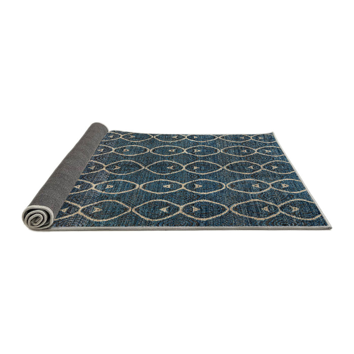 Sideview of Abstract Light Slate Gray Modern Rug, abs4913