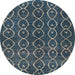 Round Machine Washable Abstract Light Slate Gray Rug, wshabs4913