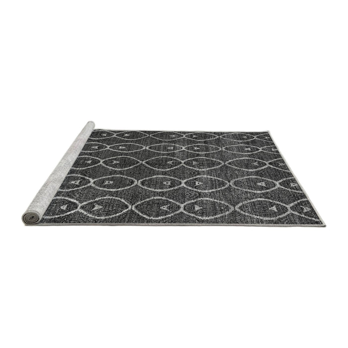Sideview of Machine Washable Abstract Gray Modern Rug, wshabs4913gry