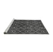 Sideview of Machine Washable Abstract Gray Modern Rug, wshabs4913gry